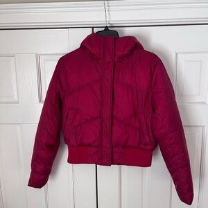 OYSHO Cropped Puffer Jacket Red Size S